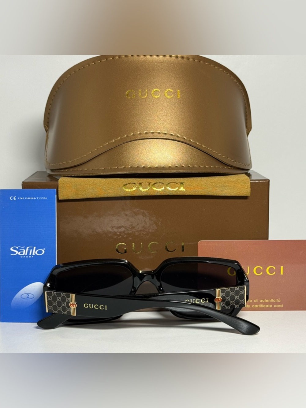 Gucci Black Women’s Geometric Frame Sunglasses - Picture 2 of 3